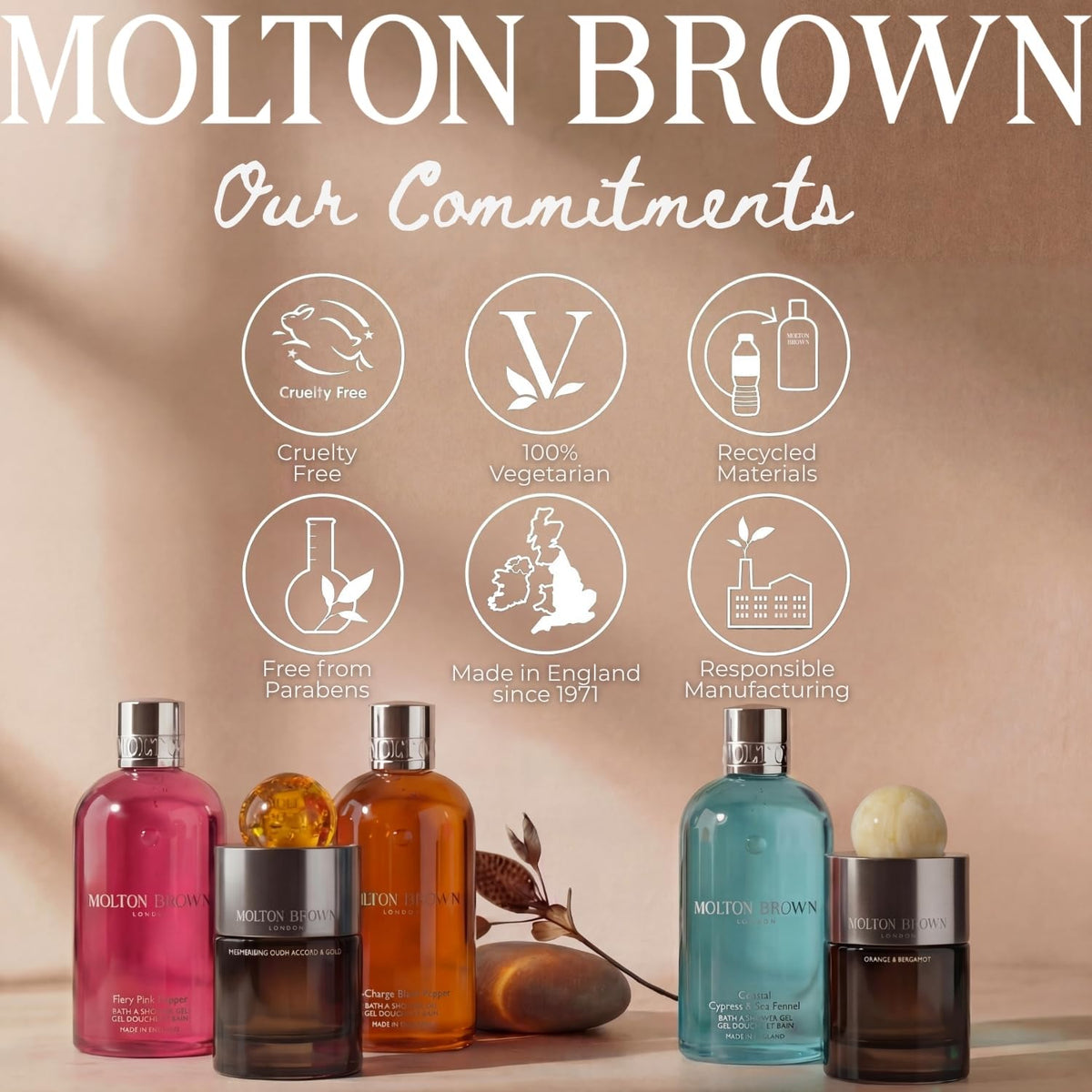 Packaging highlights vegan and cruelty-free credentials for Molton Brown Milk Musk.