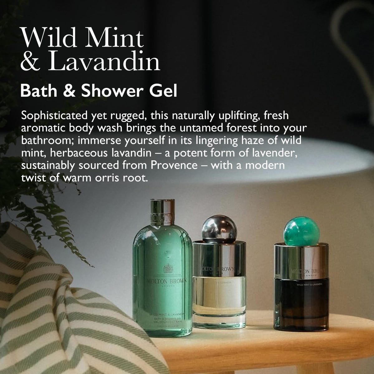 Molton Brown Wild Mint & Lavandin foam forming a rich lather
