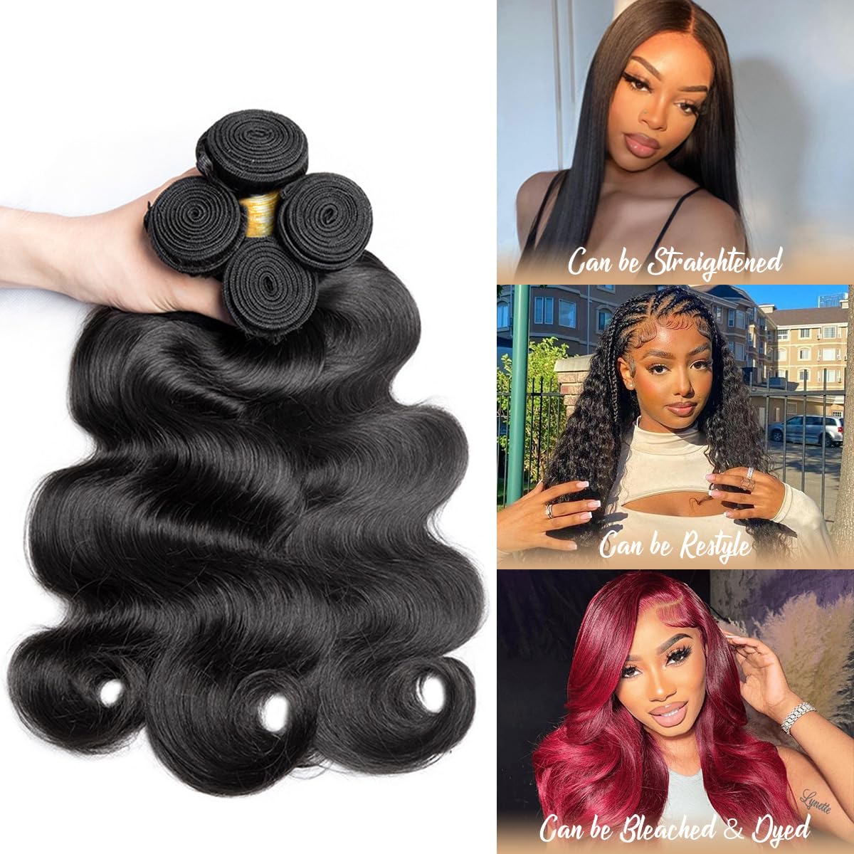 Moluxeu 12A body wave bundles 14 inch—lightweight daily styling