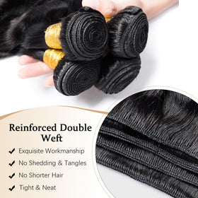 Moluxeu 12A body wave bundles 22 inch—soft, silky texture and durable weft