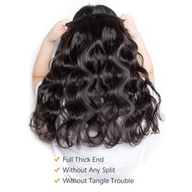 Moluxeu 12A body wave bundles 26 inch—natural black that dyes well