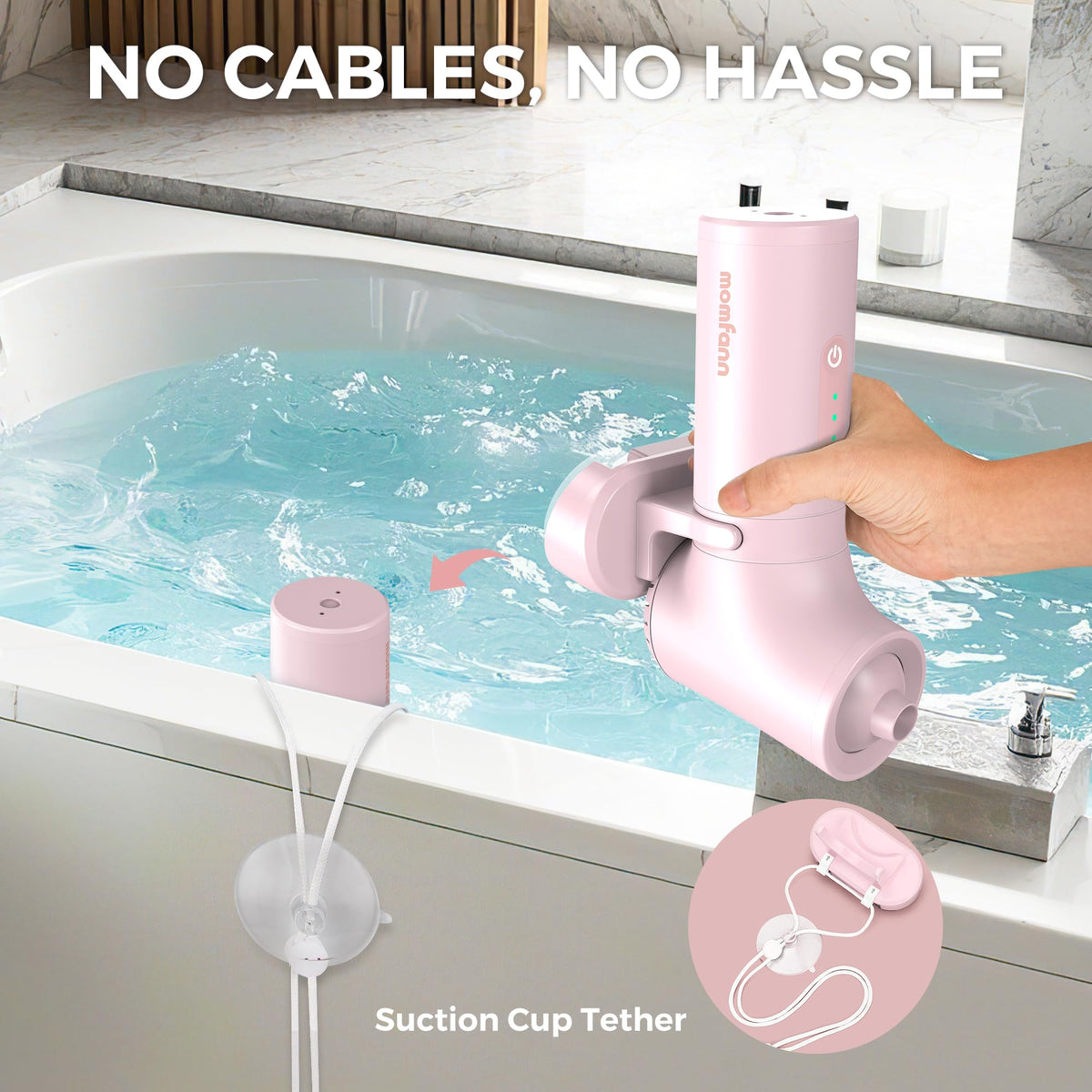 Momfann bath jet spa 360 nozzle delivers targeted hydrotherapy options.