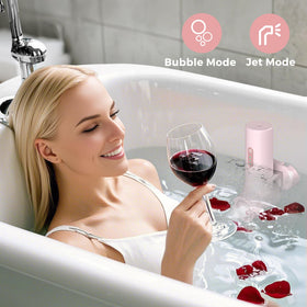 Momfann cordless bath jet dial control improves customization of spa experience.