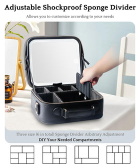 Spacious brush bag inside MOMIRA case keeps tools organized on travel
