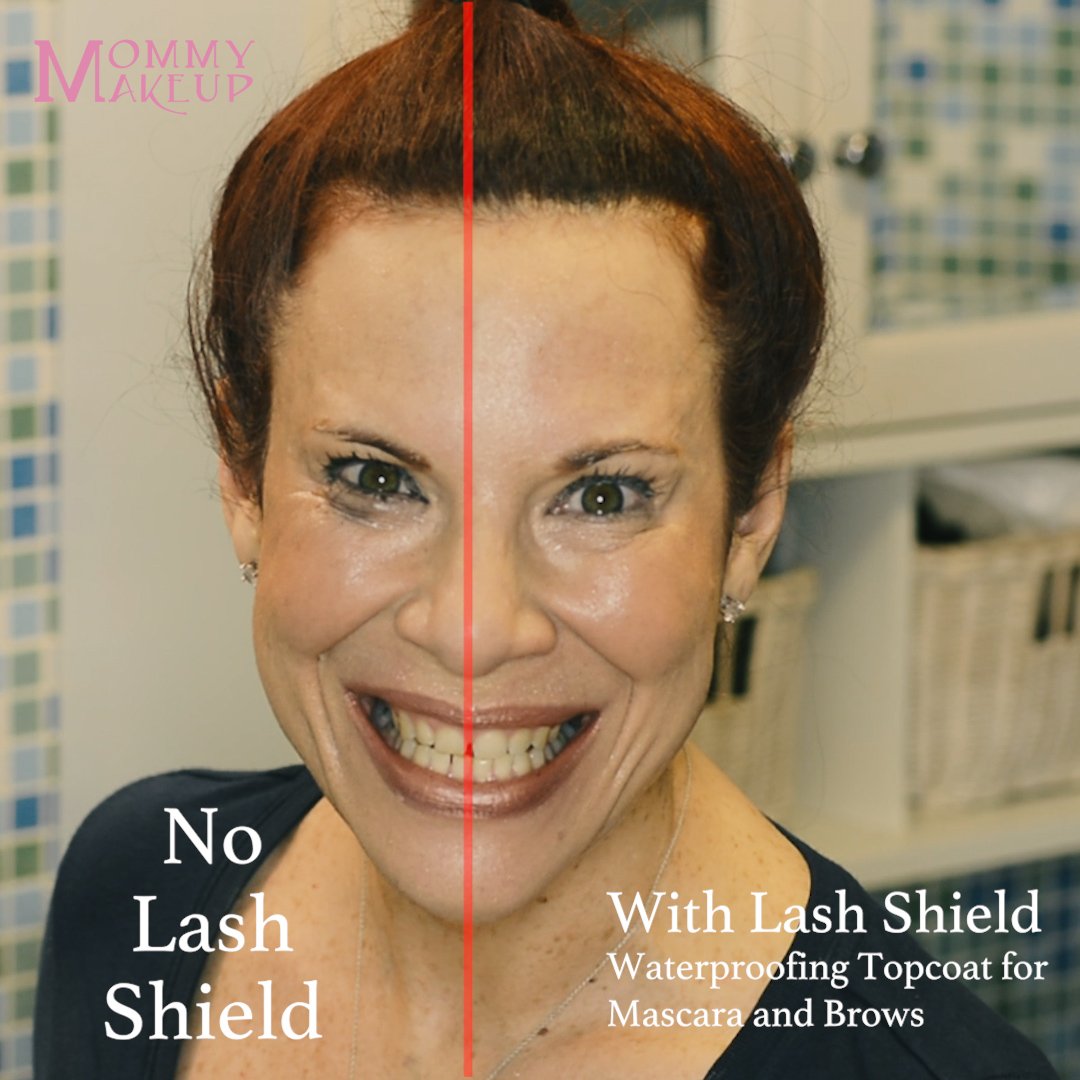 Mommy Makeup Lash Shield used on brows to prevent fading
