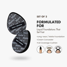 Momo's Workshop denim sponge precision tip enables accurate blending around the nose and eyes