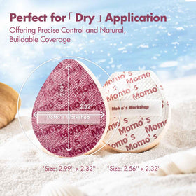 Momo's Workshop pink denim rubycell-core sponge provides soft, supportive grip.