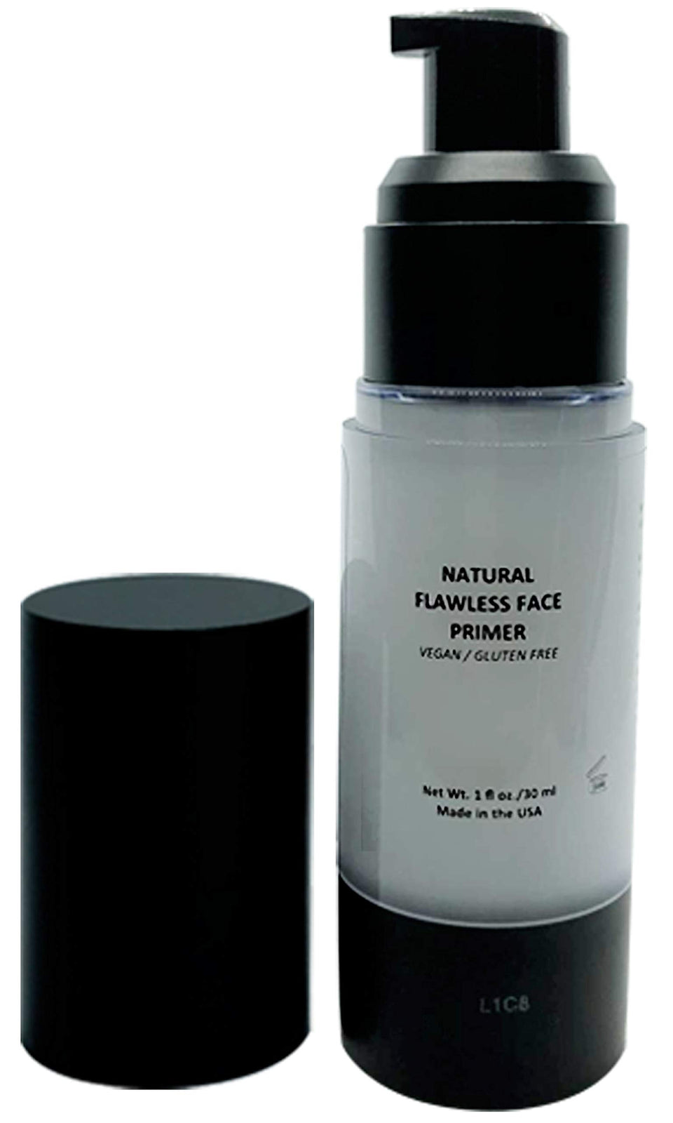 Mom's Secret primer bottle front view shows a hydrated, smooth base.