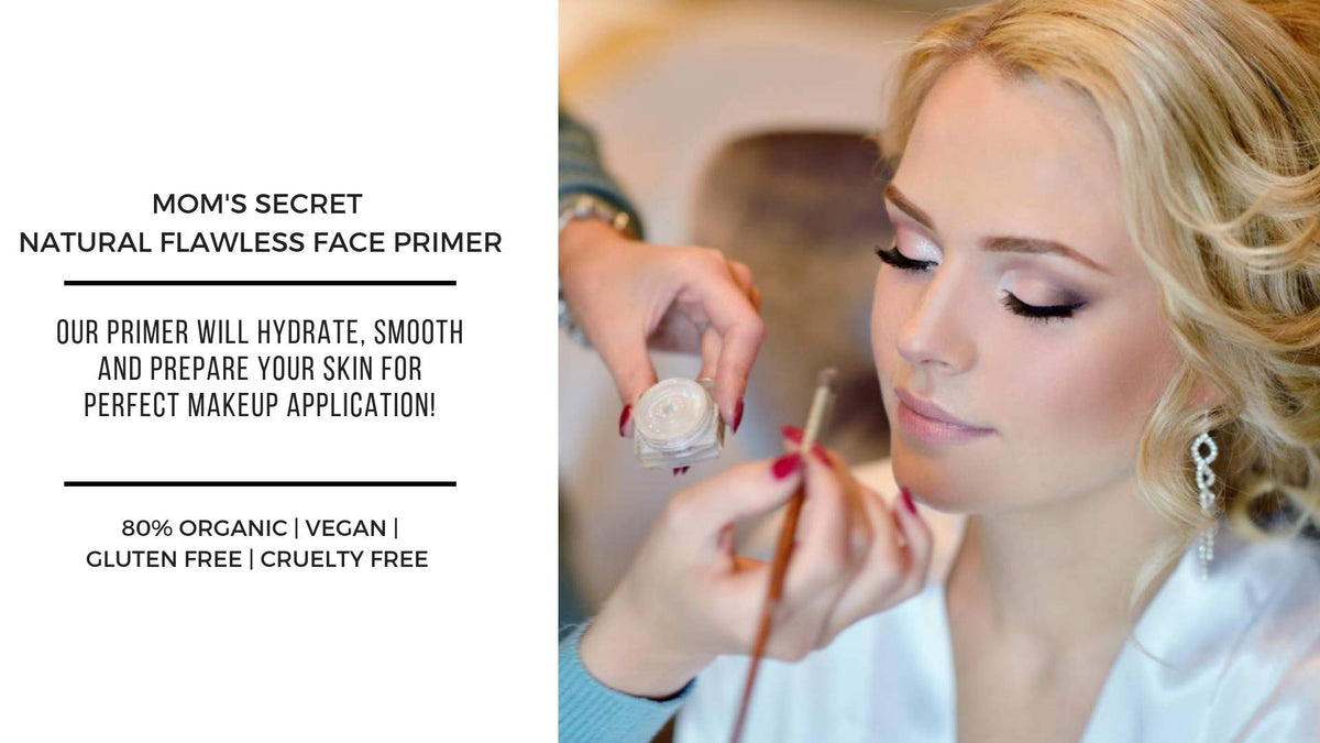 Close-up of Mom's Secret primer texture shows a light, non-greasy feel.