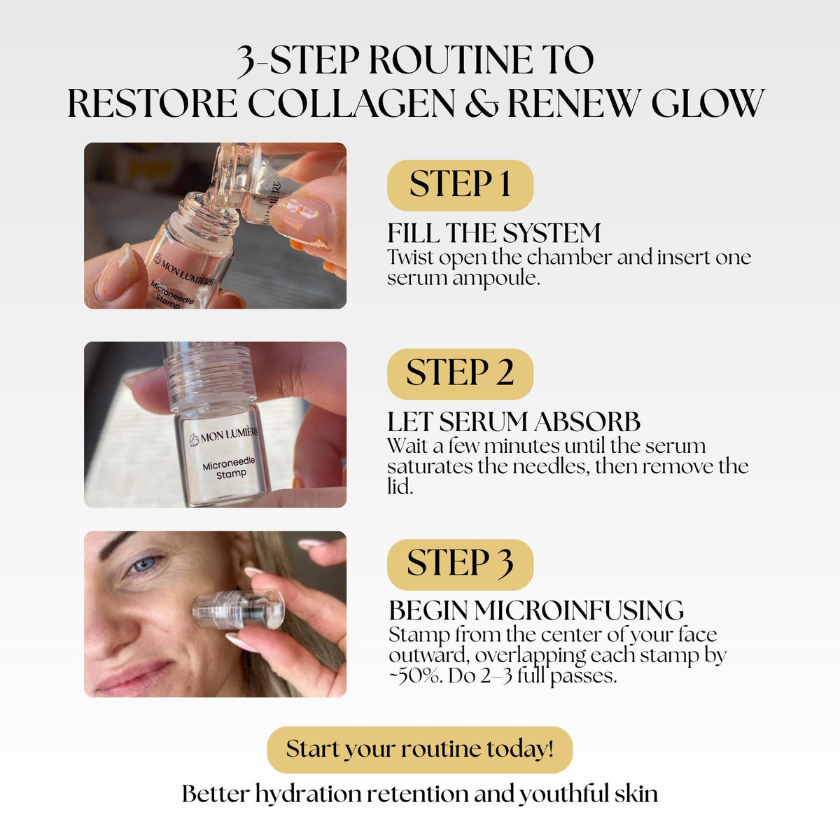 Mon Lumière PDRN and peptide vial 1 for potent skin regeneration