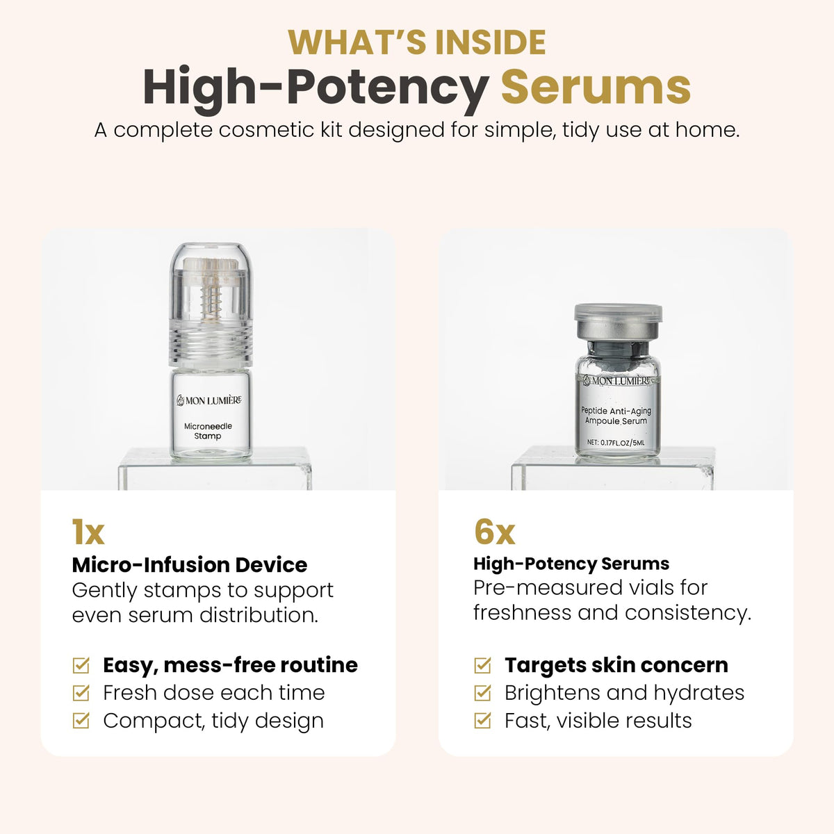 Mon Lumière PDRN and peptide vial 3 for targeted delivery