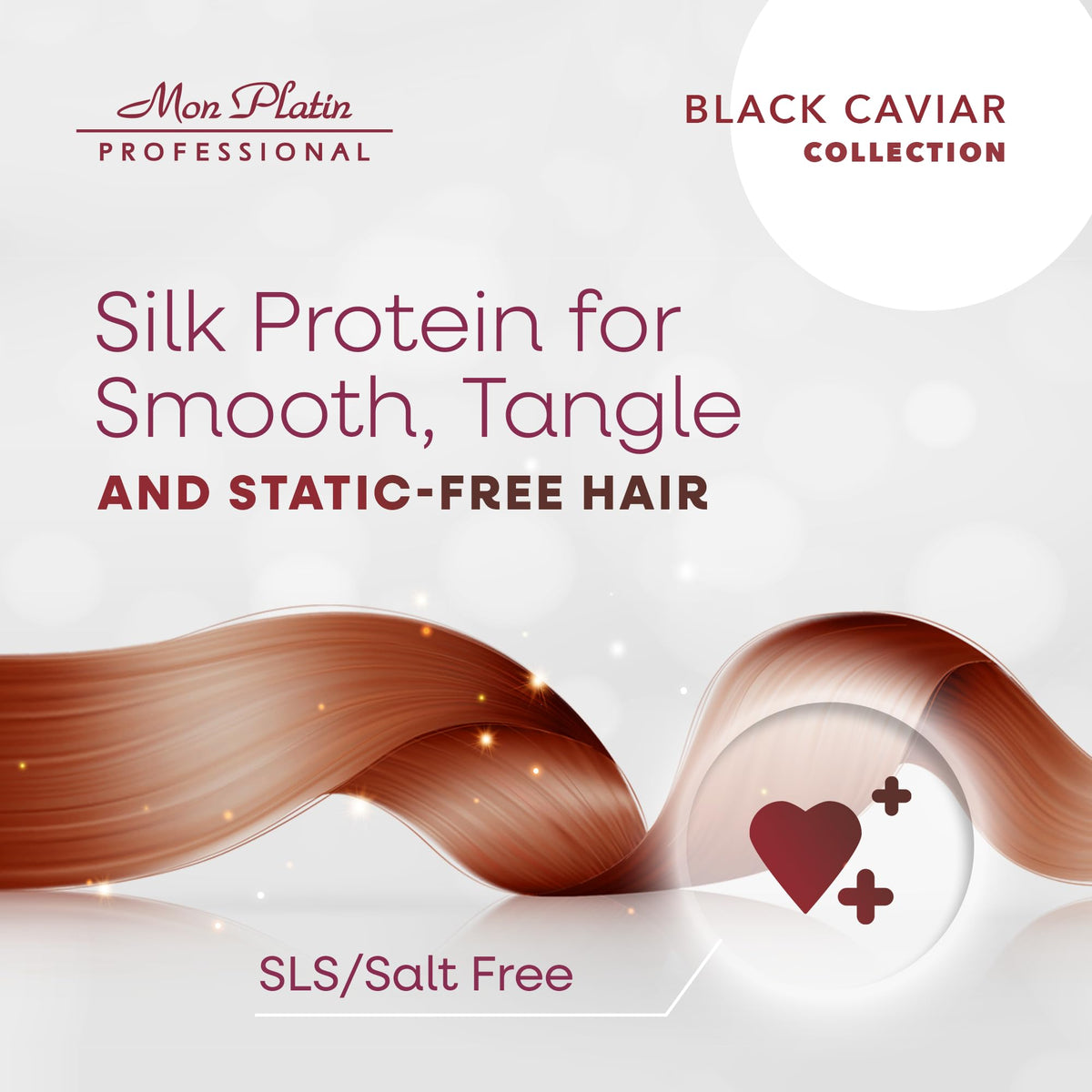 Mon Platin Hair Mask black caviar essence suggests premium nourishment for damaged hair.