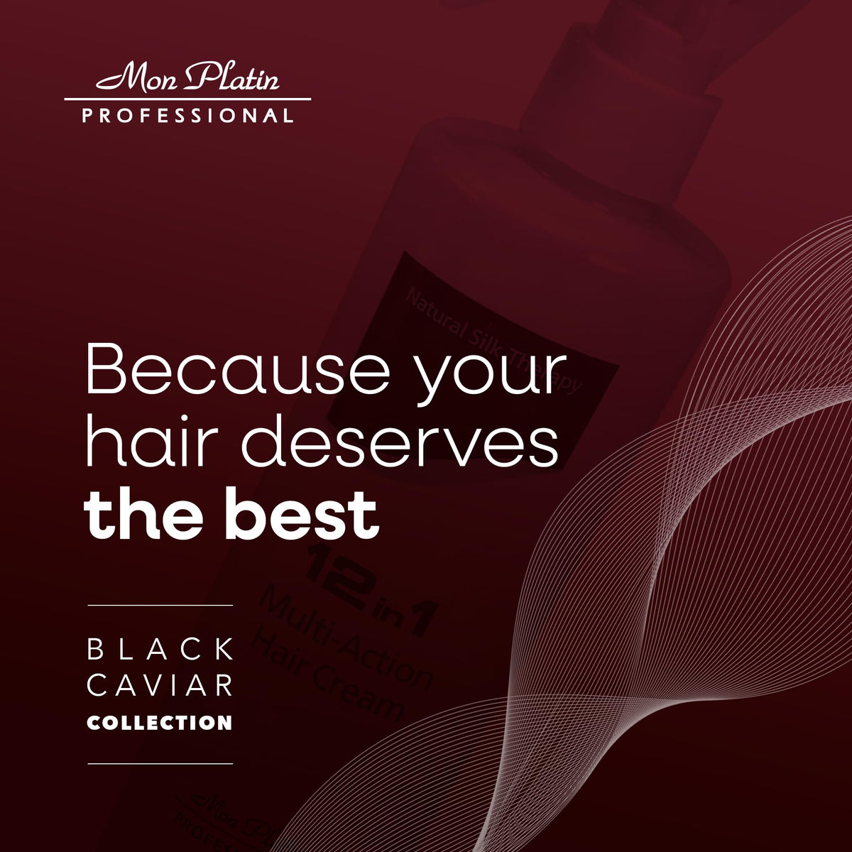 Mon Platin Professional hair shine close-up for a healthy look