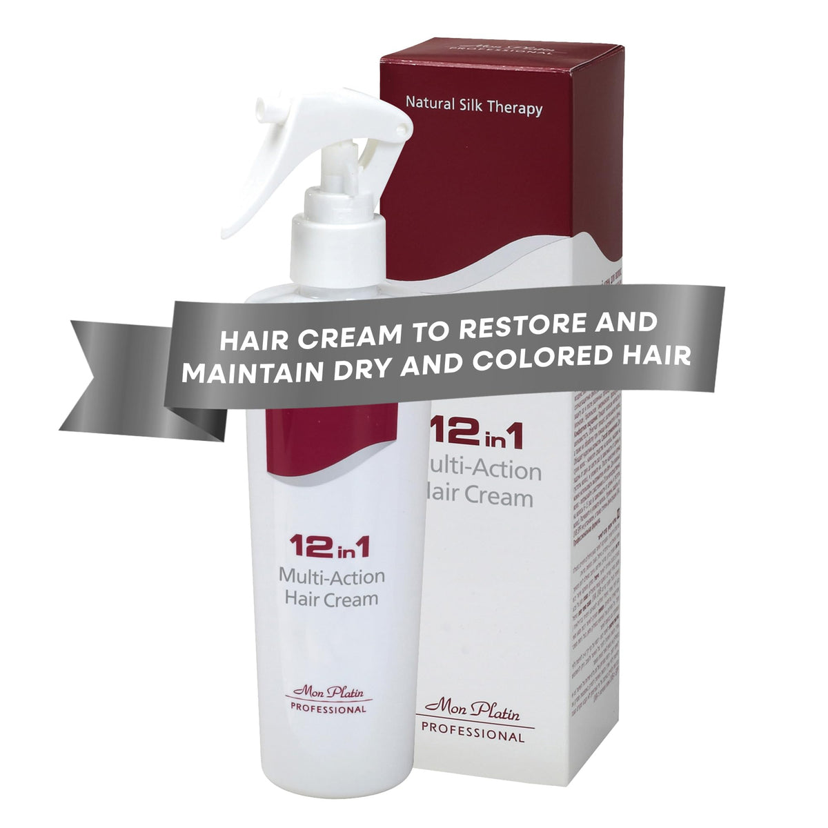 Mon Platin Professional multi-action hair cream bottle for deep hydration