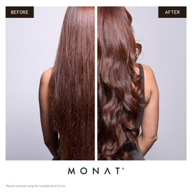 MONAT BOND IQ bottle with oil droplets indicating nourishing care