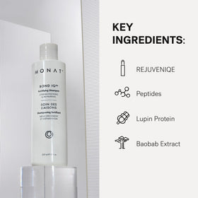 MONAT BOND IQ scene with styled hair and gloss