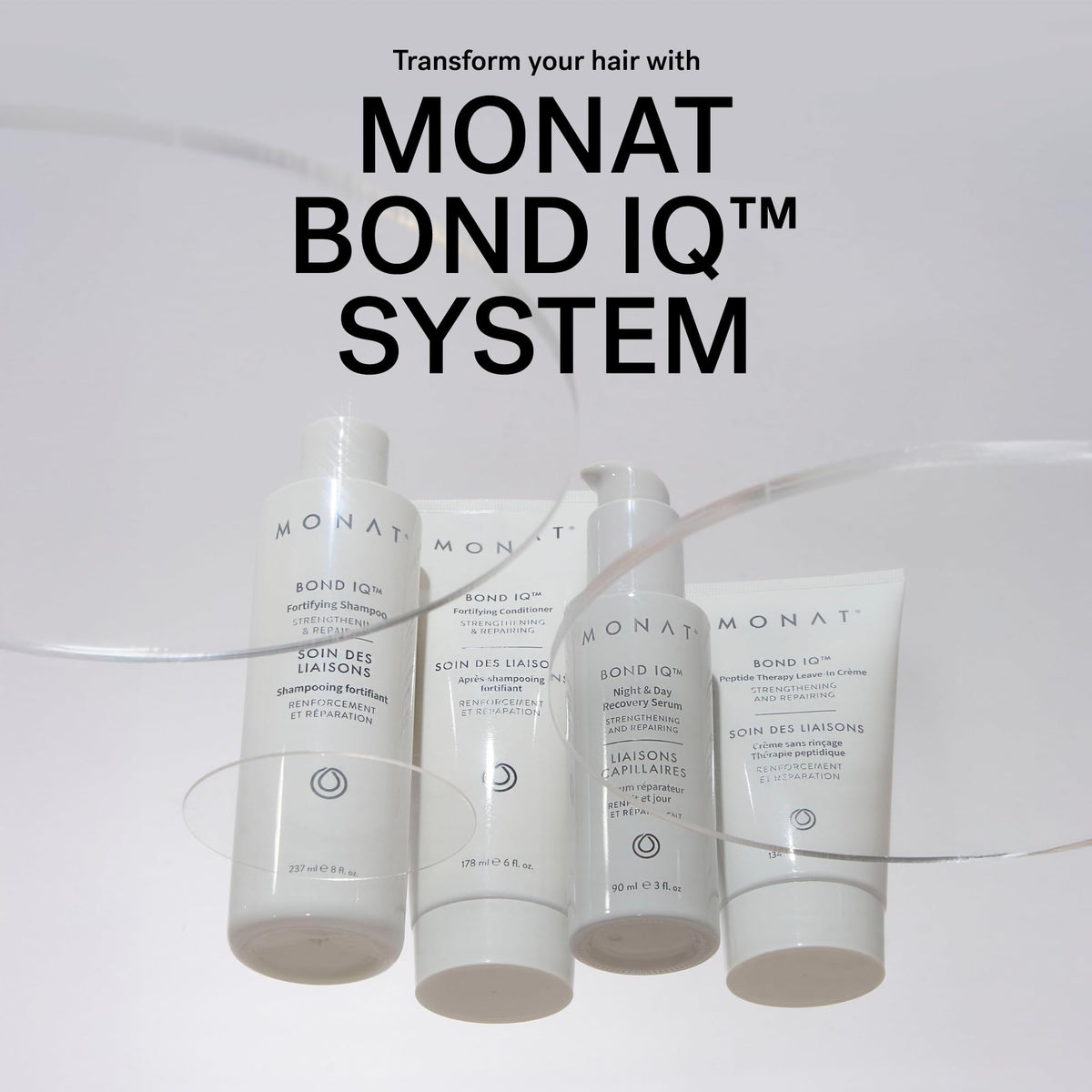 MONAT BOND IQ heat protection shield during styling with the leave-in creme.