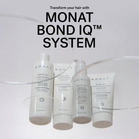 MONAT BOND IQ heat protection shield during styling with the leave-in creme.