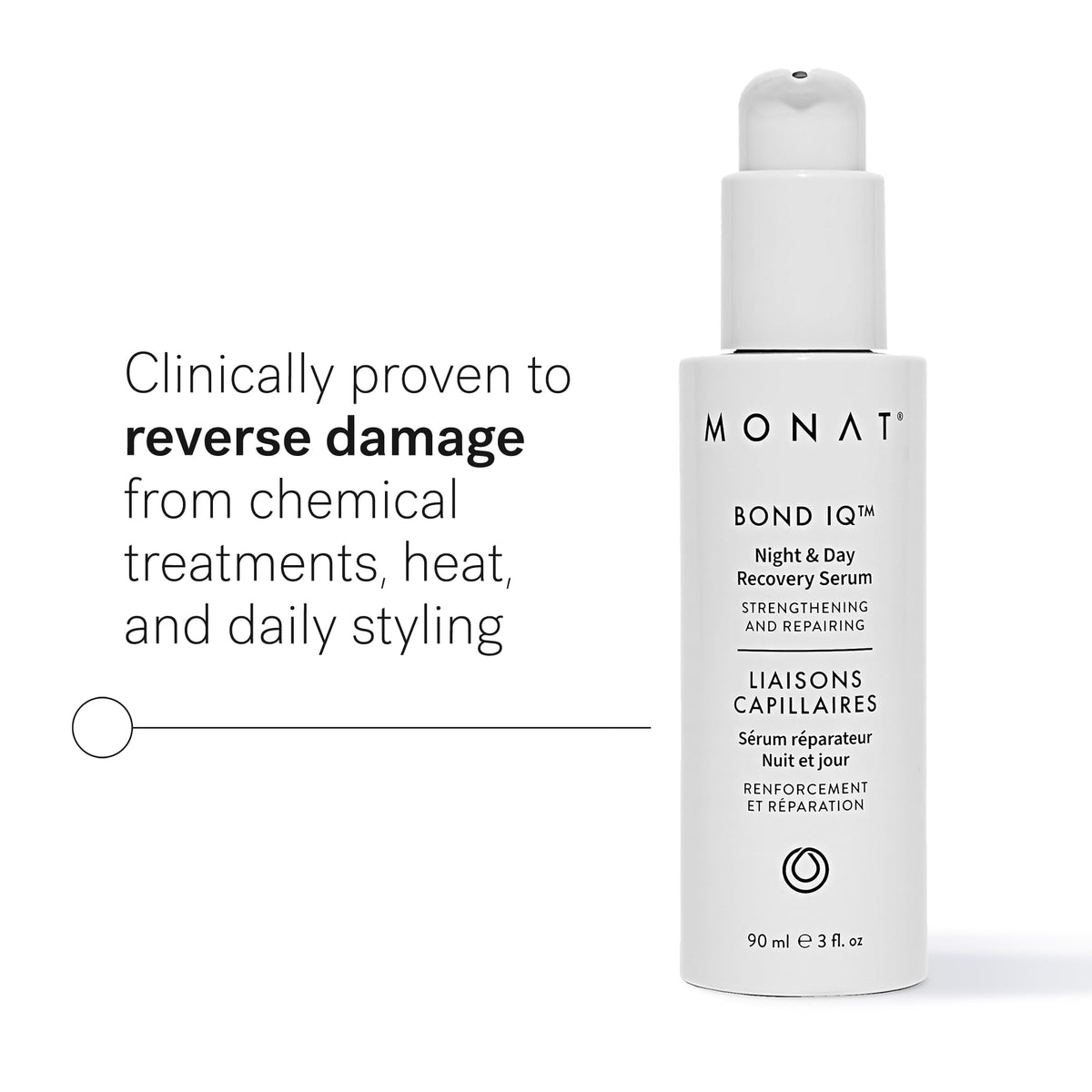 MONAT Bond IQ night serum pump dispensing a precise amount