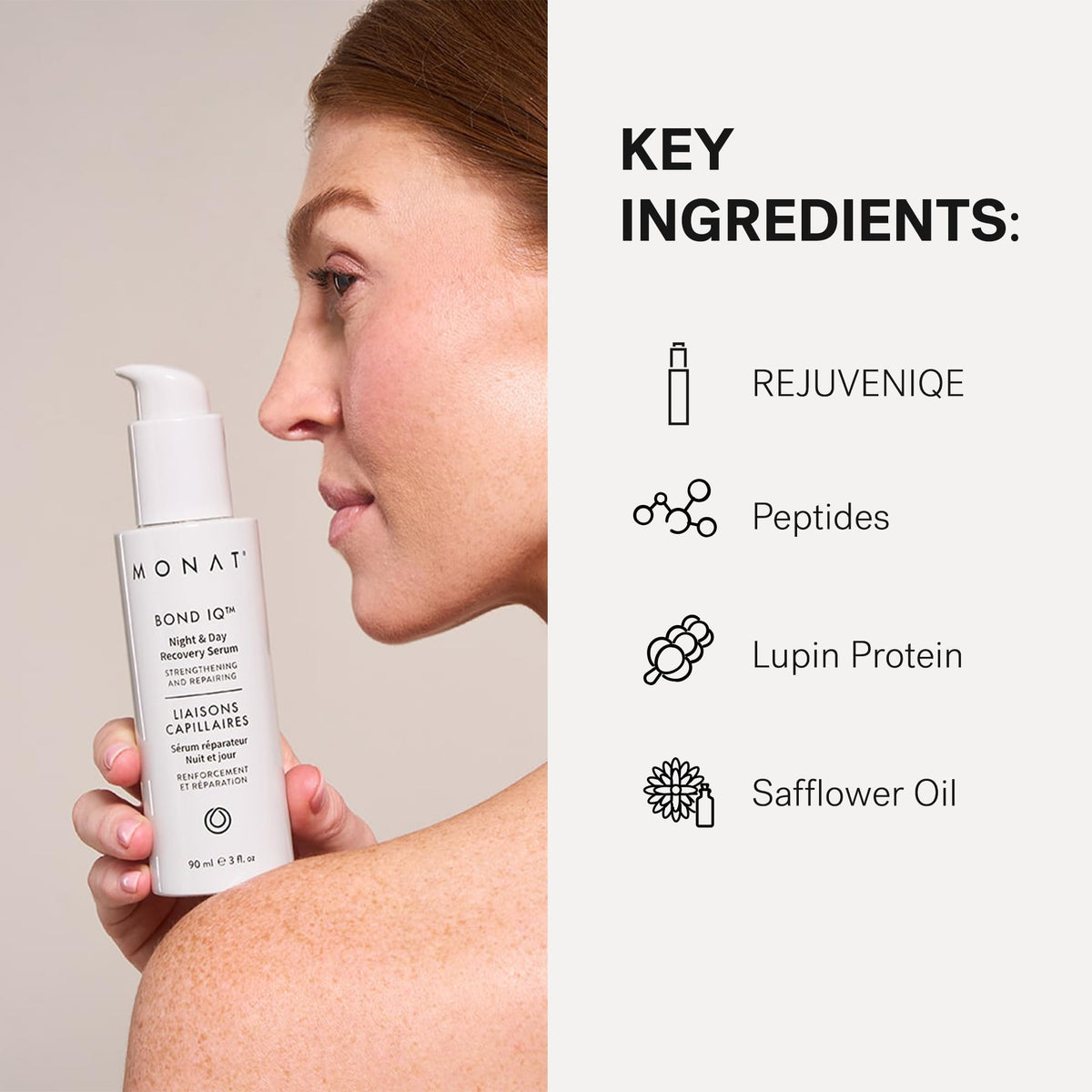MONAT Bond IQ results with sleek, shiny hair