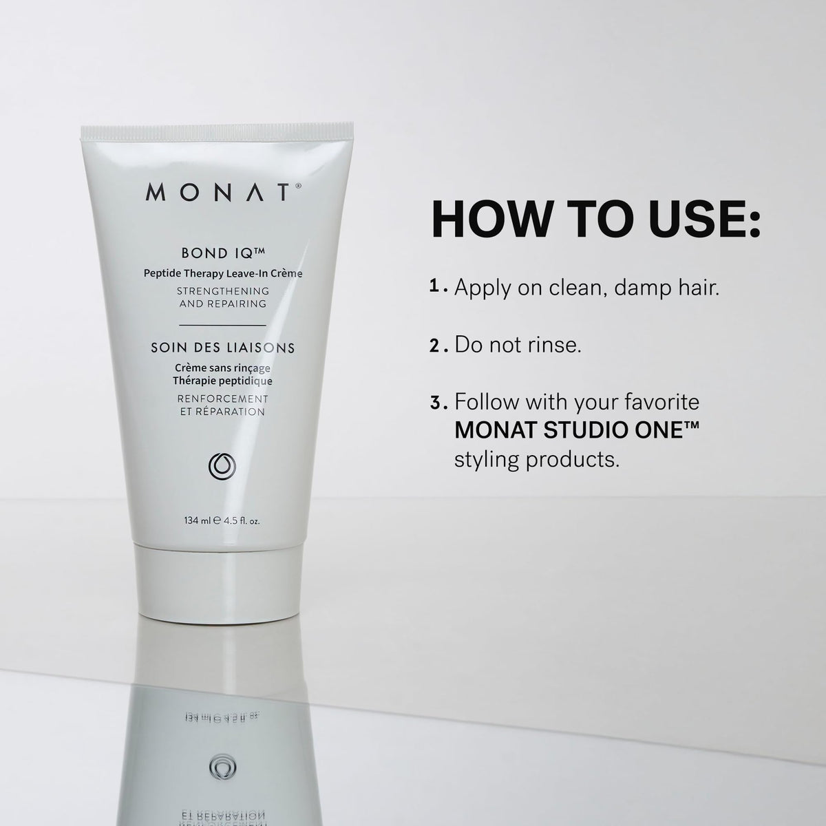 MONAT BOND IQ overnight treatment ready for morning transformation.