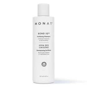 MONAT BOND IQ shampoo bottle front view highlighting strength and shine