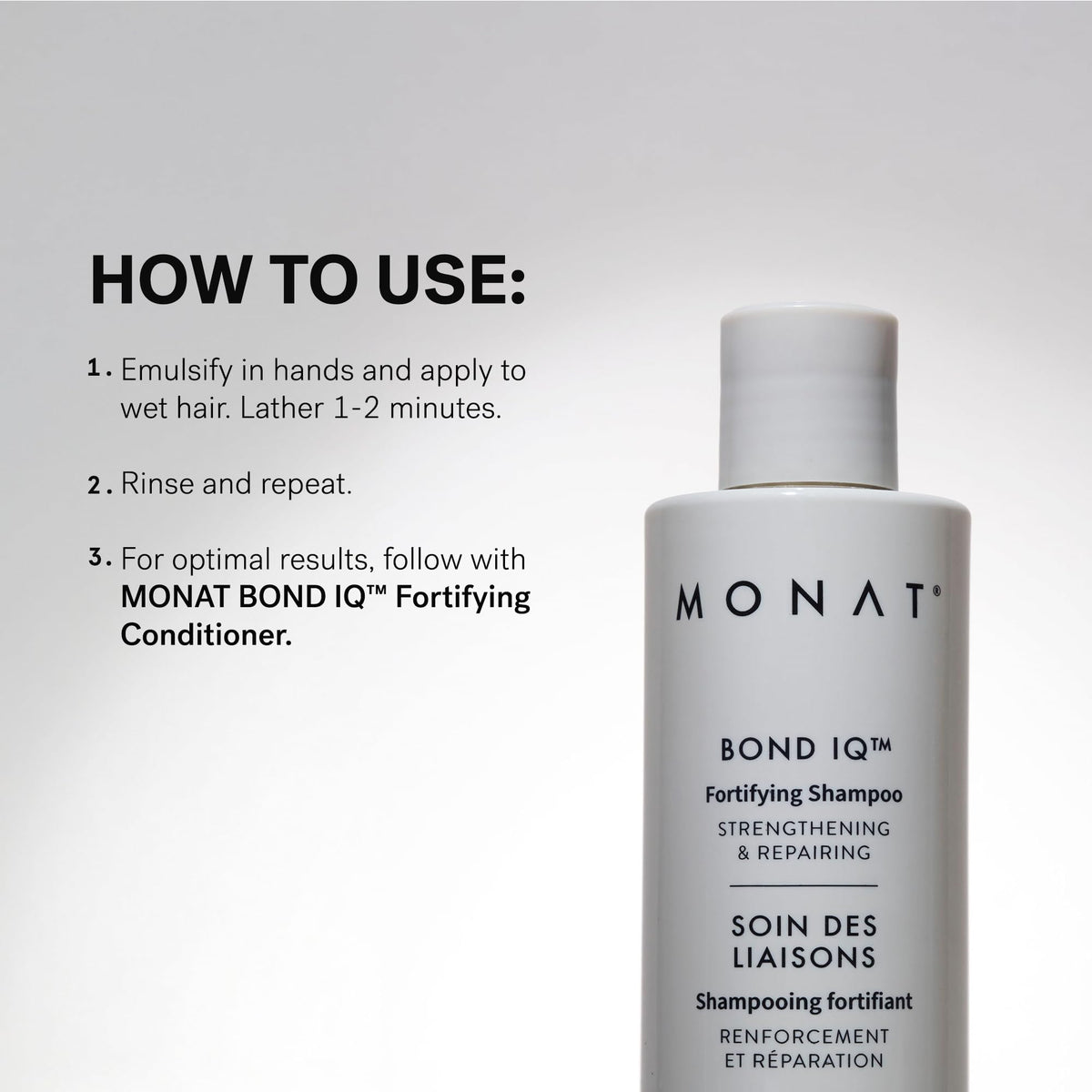 MONAT BOND IQ sulfate-free formula for gentle cleansing
