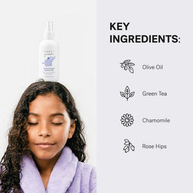 MONAT Junior Gentle Detangler enriched with green tea and chamomile.