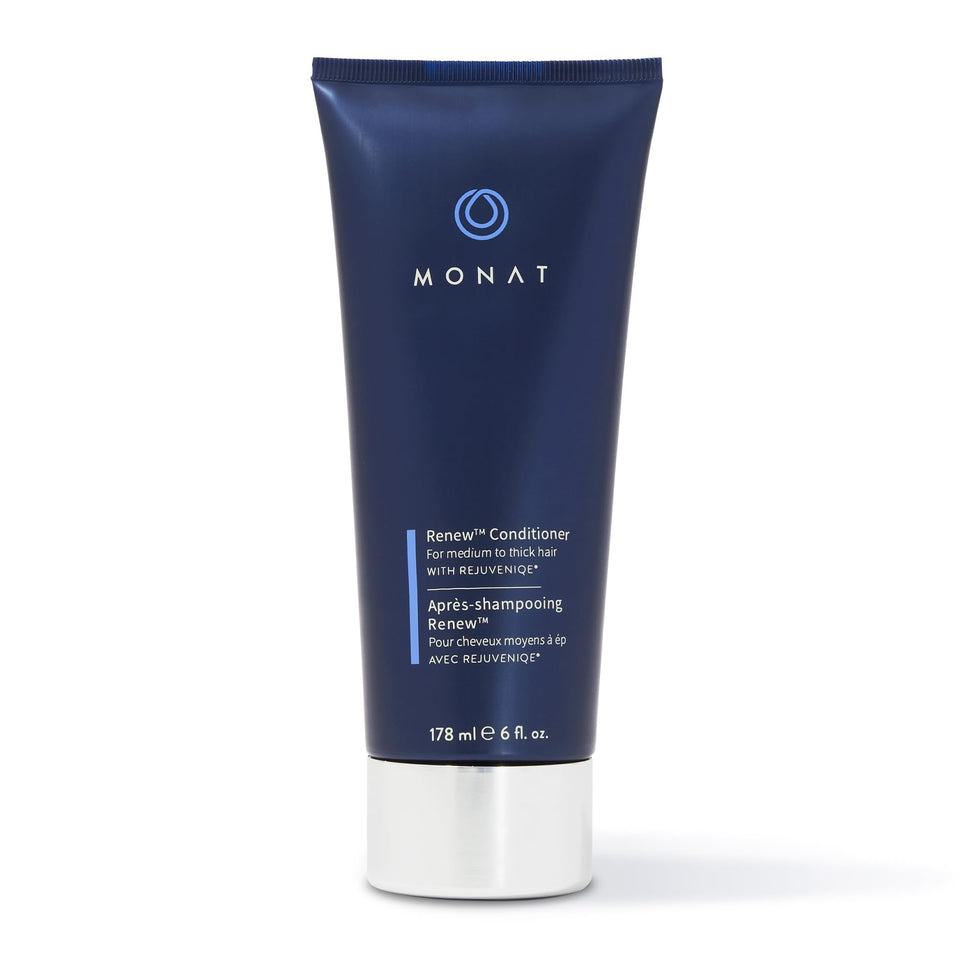 MONAT Renew Conditioner bottle highlights daily hydration for healthy hair