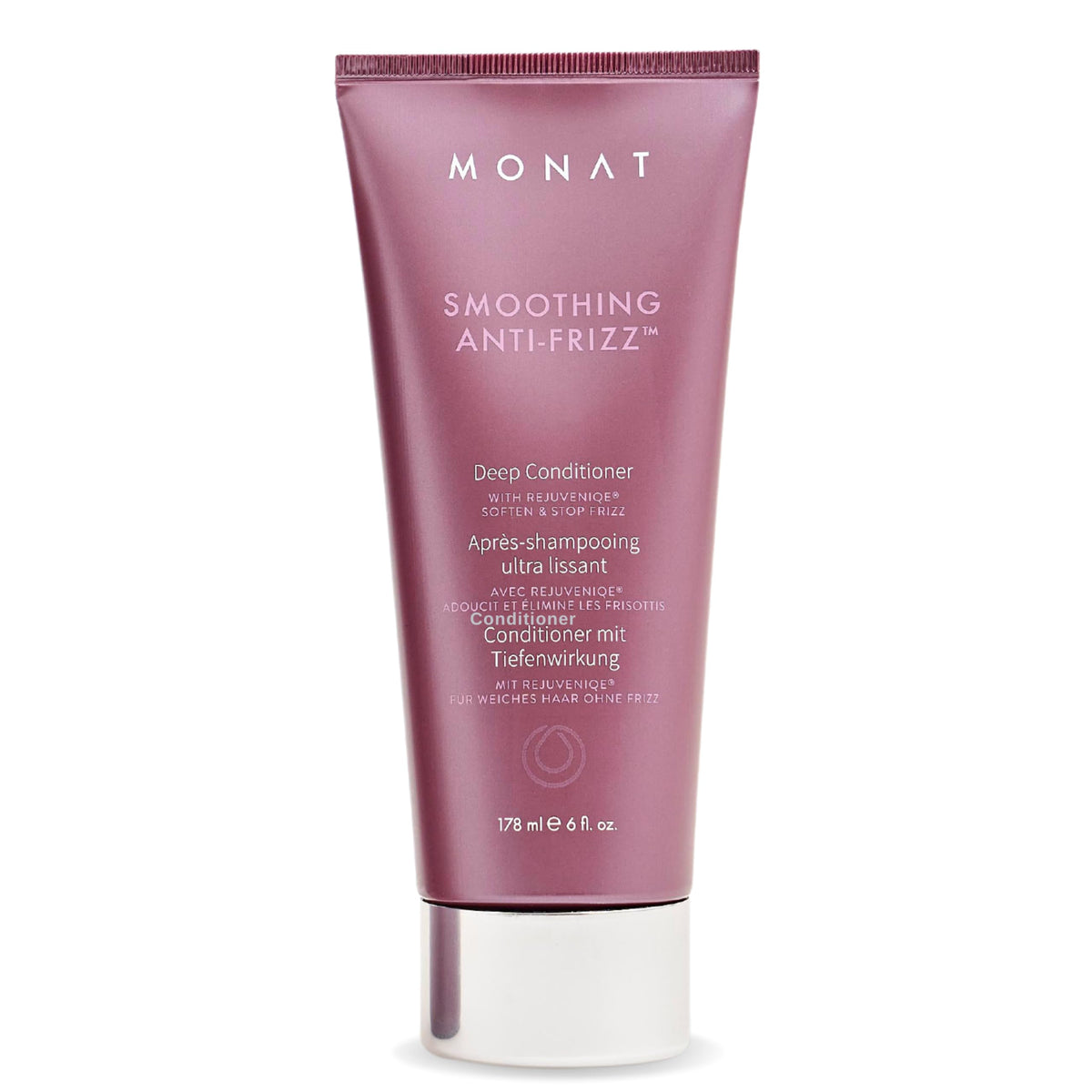 MONAT Smoothing Deep Conditioner bottle front showing anti-frizz formula for smooth hair.
