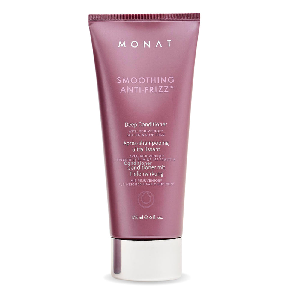 MONAT Smoothing Deep Conditioner bottle front showing anti-frizz formula for smooth hair.
