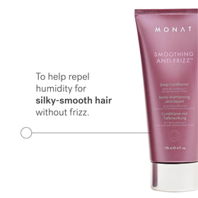 MONAT conditioner ingredients graphic featuring Rejuveniqe blend for moisture and shine.