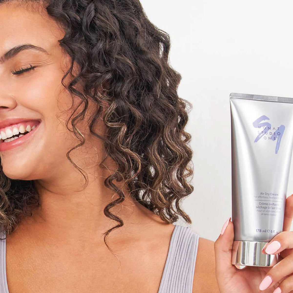 MONAT Studio One Air Dry Cream frizz control across all textures.