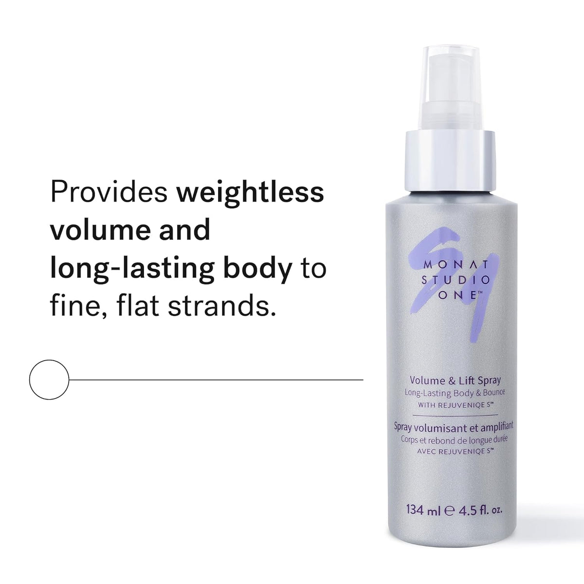 MONAT Studio One root boost spray closeup highlighting root lift and grip