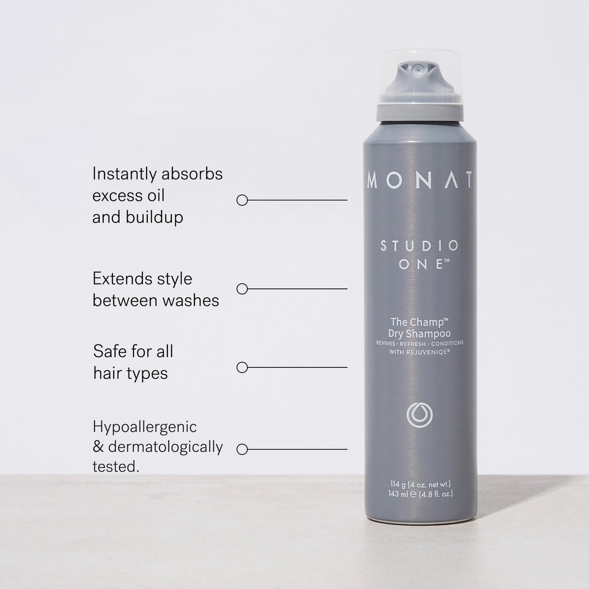 MONAT The Champ texture after use adds volume and body.