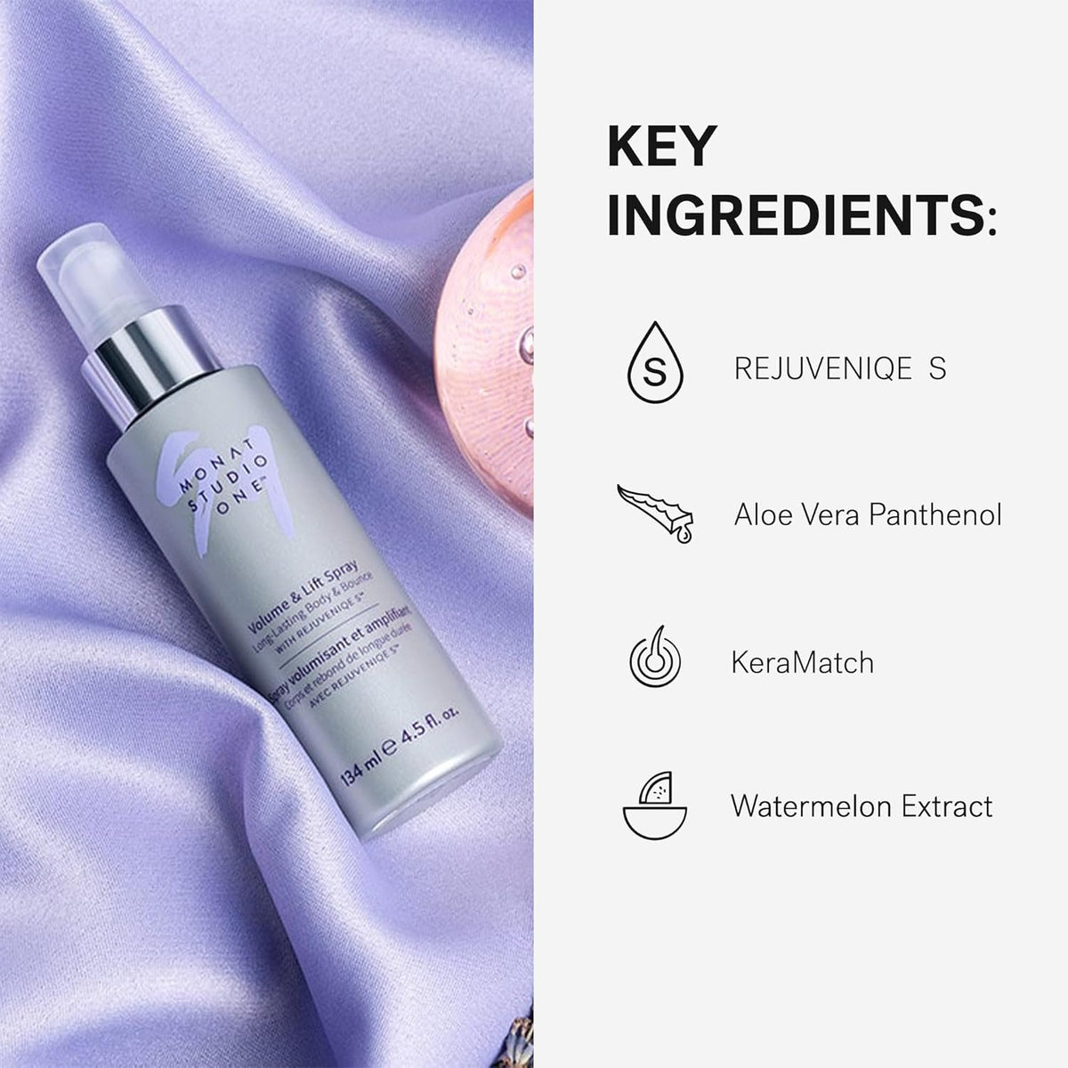MONAT Studio One tousled waves with visible volume and bounce