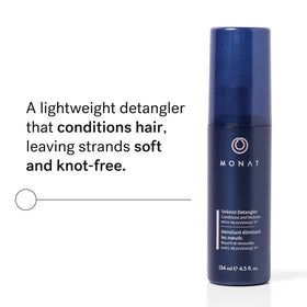 MONAT Unknot Detangler bottle pump delivers even application for frizz control