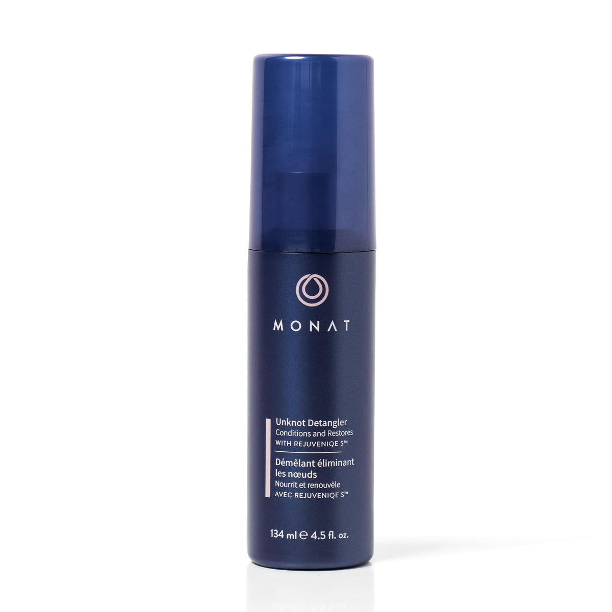 MONAT Unknot Detangler bottle shows lightweight detangling for smooth styling