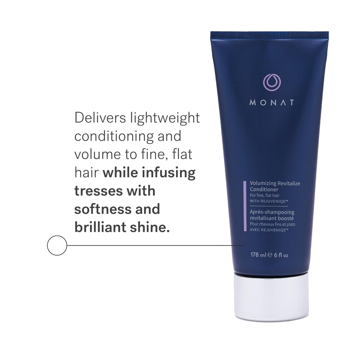 MONAT Volumizing Revive bottle cap emphasizes compact, travel-friendly design.