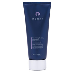 MONAT Volumizing Revive bottle front highlights lightweight conditioning for fine hair.