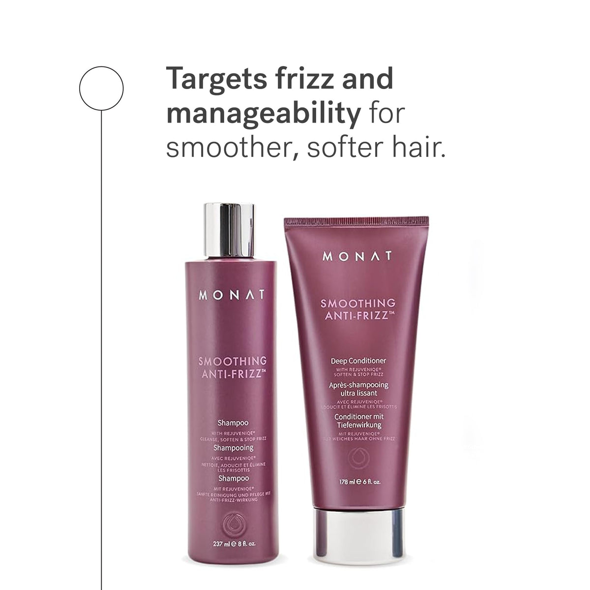 MONAT Volumizing Shampoo lather close-up for fuller hair feel