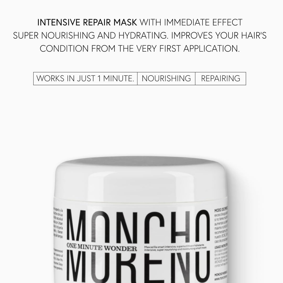 Applying the mask for quick nourishment on dry hair