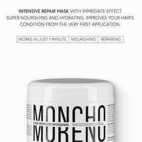 Applying the mask for quick nourishment on dry hair