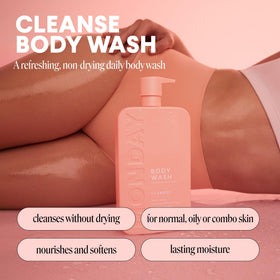 MONDAY CLEANSE creamy lather suggests a rich foam that nourishes skin