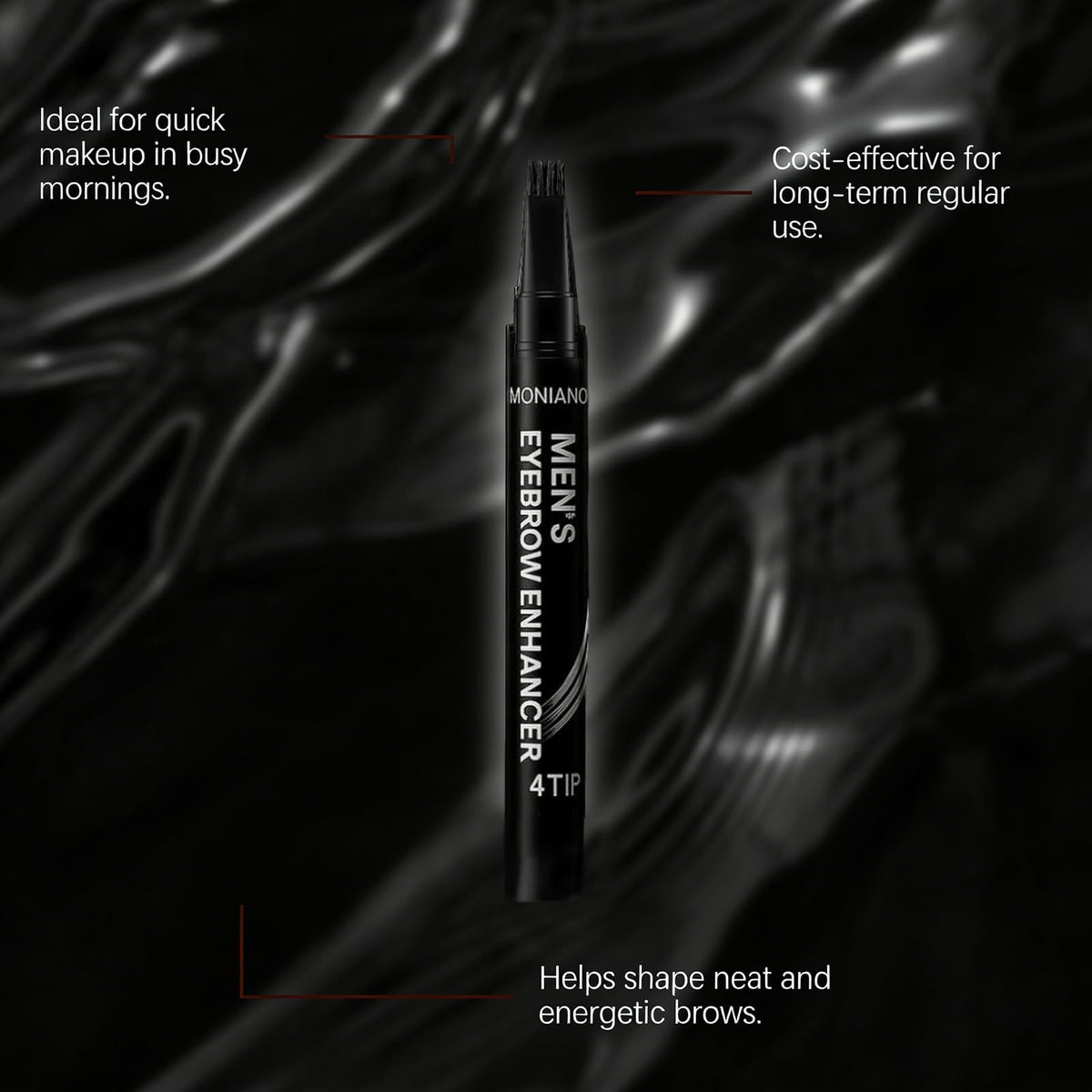 Moniano quick 60-second application delivers natural fill for sparse areas.