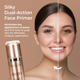 Monica Ann Beauty Dual-Action Face Primer translucent matte finish on diverse skin tones