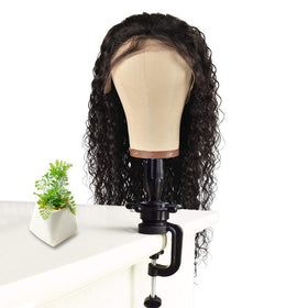 Monicass cork canvas head close-up highlights sturdy base construction.