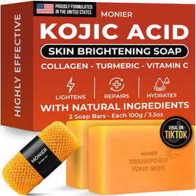 MONIER Kojic Acid Soap packaging with Original Japanese Complex for daily cleansing.