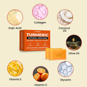 MONIER Turmeric Soap Bar lather forming on damp skin