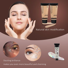 MONRUEVT 8-piece makeup brush set enables precise application.